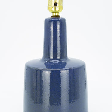 Jane &amp; Gordon Martz Mid Century Blue Ceramic Lamp - mcm 