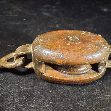 Antique Block, Single Sheave with hook