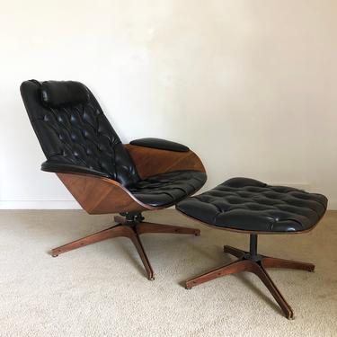 mid century Plycraft Mr. Chair and ottoman lounge chair 