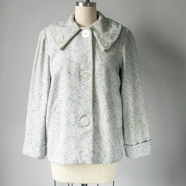1950s Coat Wool Cropped Swing Jacket S 
