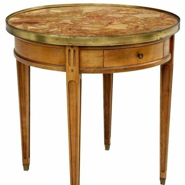 Vintage French Louis XVI Style Round Bouillotte Table 