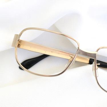 Vintage 70's Brushed Gold Eyeglasses Frames 