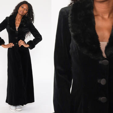 velvet coat with fur collar