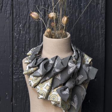 Sage and Yellow Aster Silk Ascot