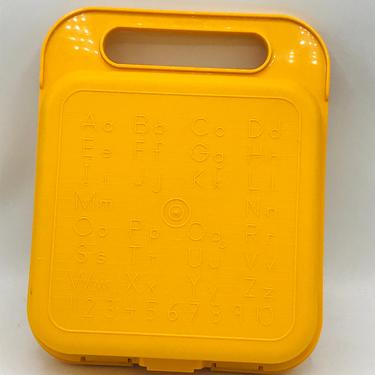 Vintage Tupperware Lunch Box Yellow ABCs 