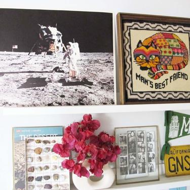 Vintage 1969 Apollo Moon Landing Lithograph Poster Print 20x15.5 - NASA US Space Astronaut Poster Man On Moon - 60s Poster 