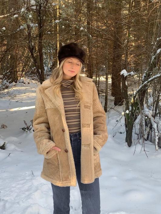 70s clearance shearling coat