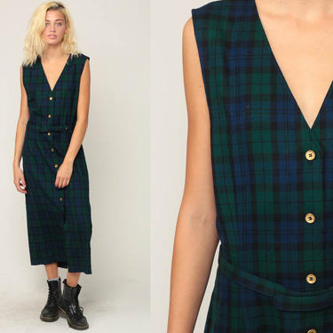 Vintage Pendleton 2024 Wool Plaid Jumper Dress