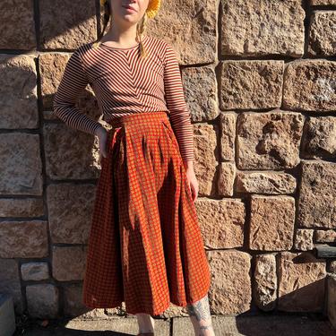 Corduroy midi skirt