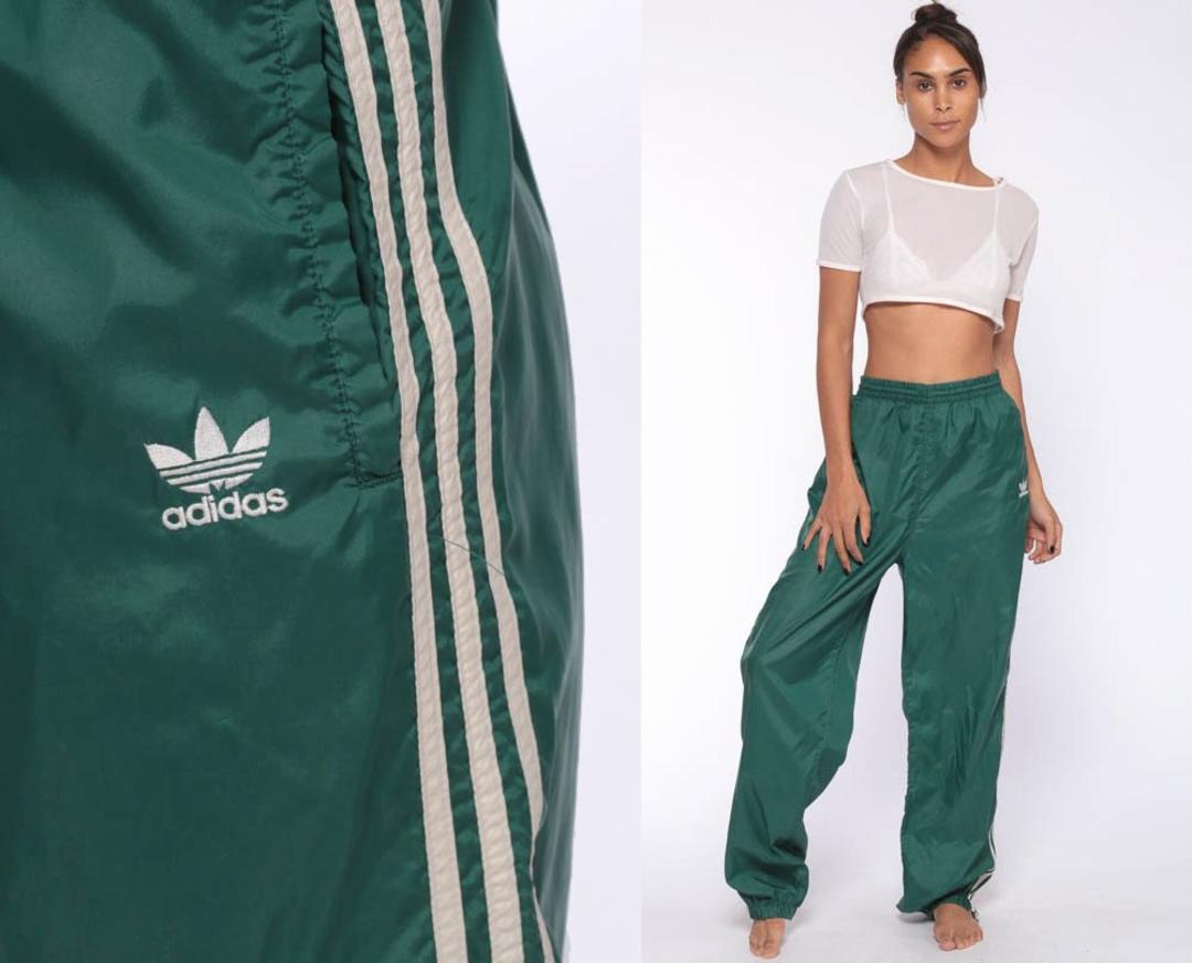 Green Adidas Track Pants 90s Jogging Running Track Suit Athletic, Shop  Exile