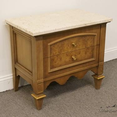 American Of Martinsville Italian Neoclassical Two Drawer Nightstand W/ Marble Top 7261-13 