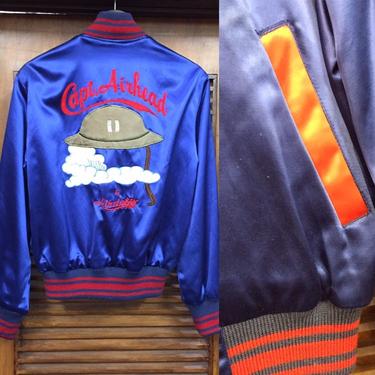 Vintage 1960’s Captain Airhead Satin Bomber, Vintage Jacket, Vintage Bomber, US Army, Vintage Chainstitch, Vintage Clothing 