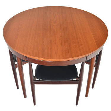 Hans Olsen Danish Mid Century Teak Roundette Dining Set 