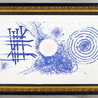 Mid Century Modern Framed Etching Rouge Pad Signed James Rosenquist 62/78 1970s 