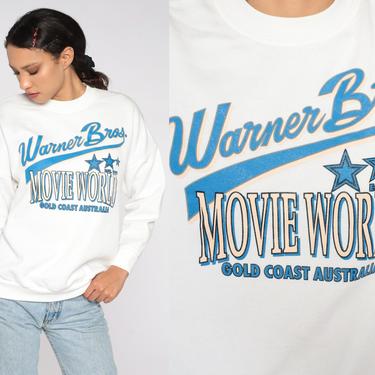 Warner Bros Movie World Sweatshirt Gold Coast Australia Shirt Theme Park Shirt Vintage 90s Graphic Sweatshirt Travel 1990s Movie World Small 