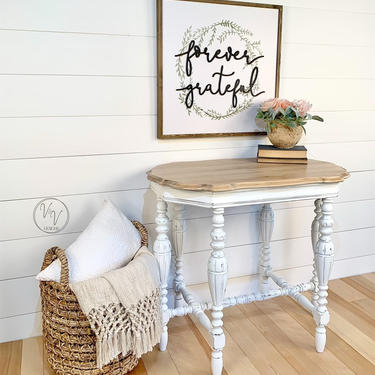 Jacobean Farmhouse Side Table / Entryway Table /  End Table / Bedside Table 