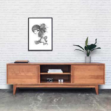 Kasse Credenza / Media Console - 75&amp;quot; - Solid Cherry - Clear Finish - IN STOCK!!! 