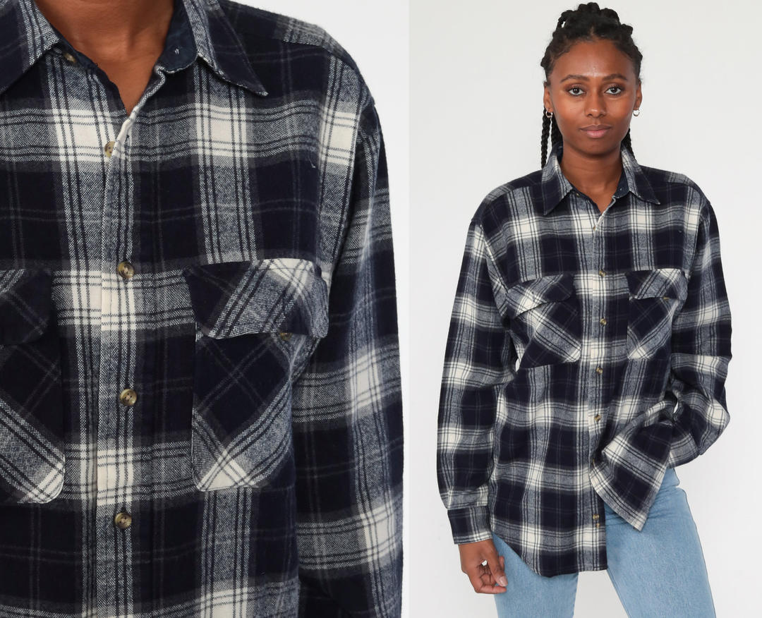 Vintage Episode lot x3 plaid flannel button down tops shops L lumberjack grunge 70s 16