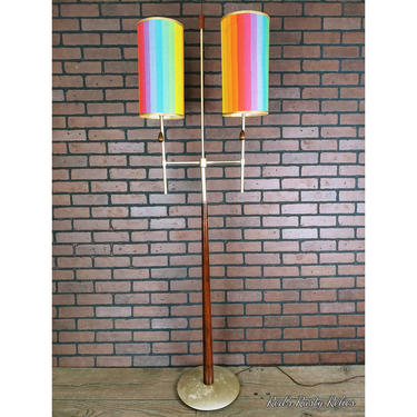 Mid Century Phil Mar Corp. Rainbow Double Arm Floor Lamp 