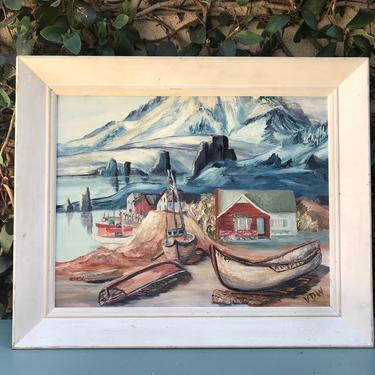 Nautical Art -- Alaska Art -- Vintage Nautical Art -- Sailboat Art -- Vintage Boat Art -- Nautical Decor -- Boat Art -- Nautical Art Vintage 
