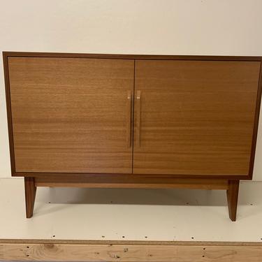 NEW Hand Built Mid Century Style Double Door Cabinet in Mahogany - Straight Leg Base ~ FREE SHIPPING! 