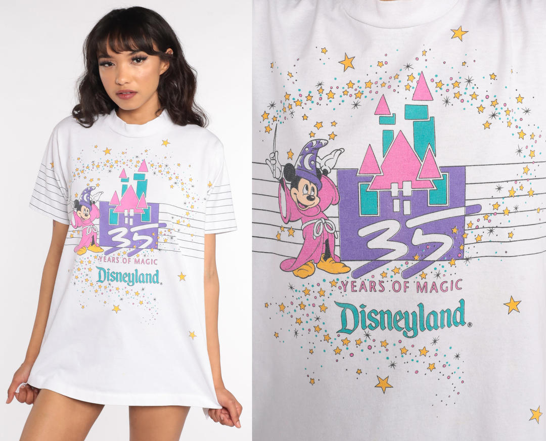 90s disneyland light magic t  shirt