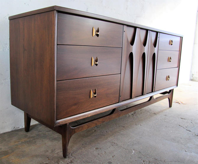 Mid Century Modern Broyhill Brasilia Triple Dresser Or Credenza By