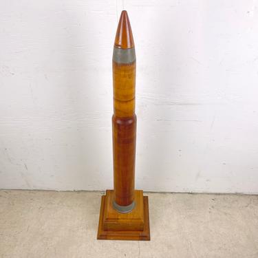 Vintage WWII Dummy Artillery Round With Display Mount L.M.C.O 