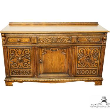 ABERNATHY FURNITURE Kansas City, MO English Revival Gothic Jacobean 60" Carved Buffet 1494-060 