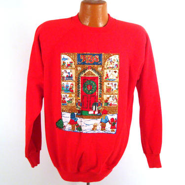 Ugly Christmas Sweater Vintage Sweatshirt Ho Made Puffy Paint Toy, Pure  Vintage Clothing