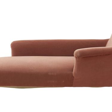 Antique Pink Velvet Chaise Lounge