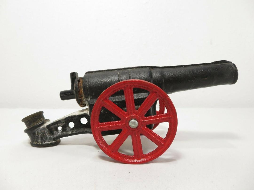 Vintage BIG BANG CANNON CAST IRON TOY Red Wheels CARBIDE | Urban ...