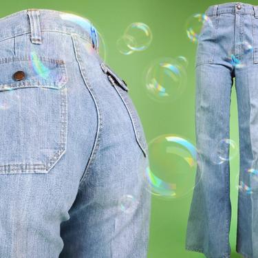Vintage 70s Plush Bottom jeans. (28×32) 