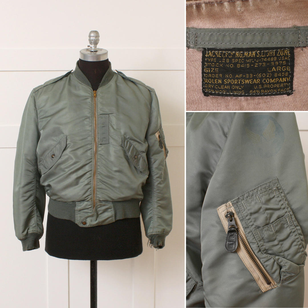 mens vintage 1950s USAF L-2B flight jacket Rolen Sportswear