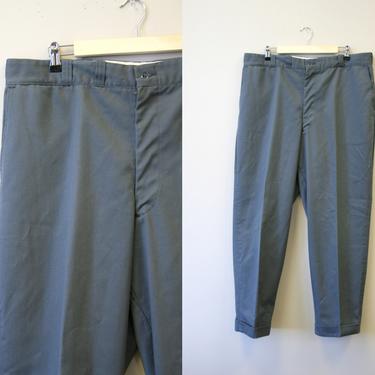 1960s Big Mac Men's Gray Chino Cuffed Pants 