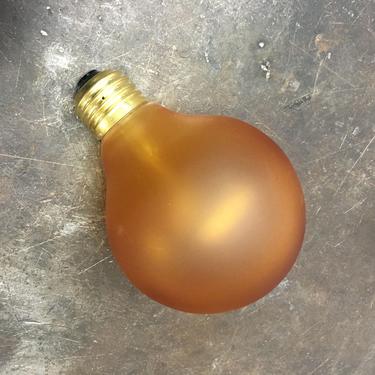 Set of 5 25w 3&quot; GLOBE AMBER painted Light Bulbs for Vintage Art Deco Lighting 1920-1940 