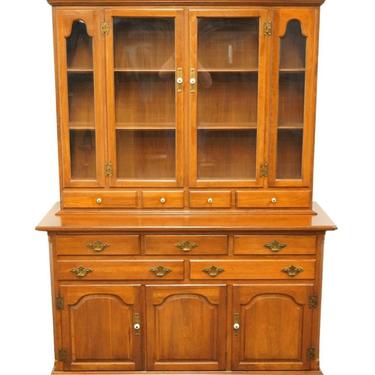 TELL CITY Solid Hard Rock Maple Colonial Style 54" Buffet w. China Cabinet - #92 Potomac Finish 