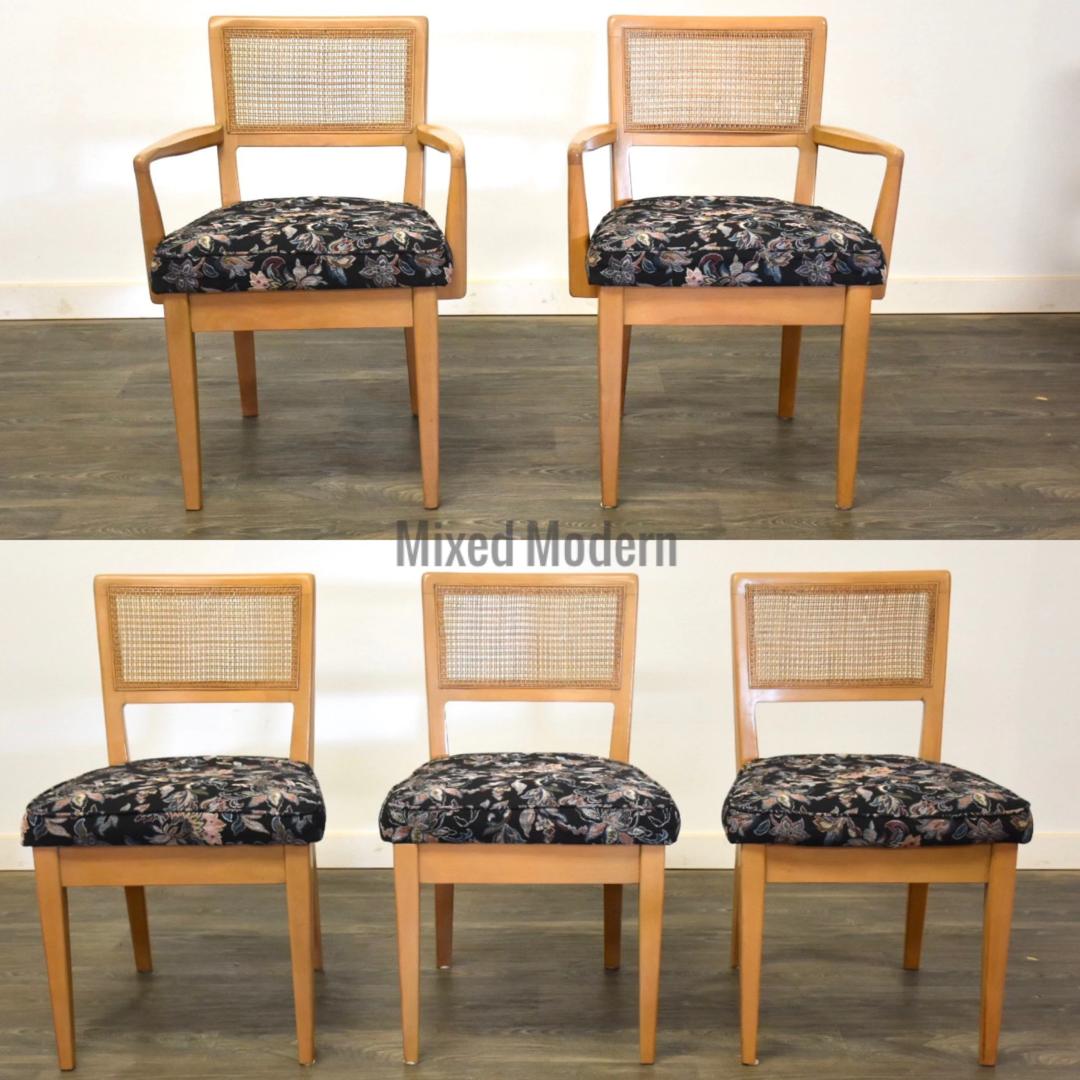 Edward Wormley for Drexel Dining Chairs Set of 5 Mixed Modern