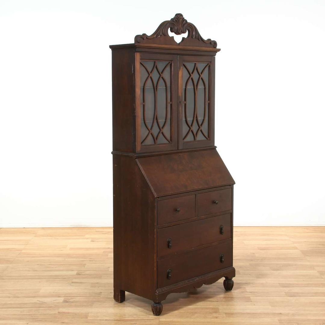 Dark Wood Secretary Desk China Loveseat (Los Angeles