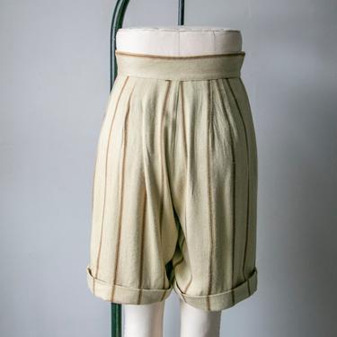 1990s Shorts Striped High Waist XS / S 