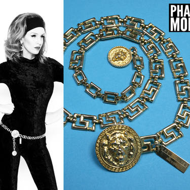 Very Versace Style Vintage 90s Gold Greek Key | RetMod  display picture 2