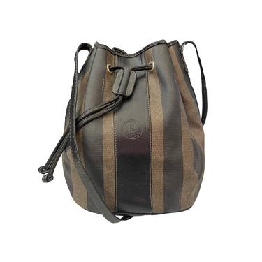 Fendi Stripe Logo Bucket Bag