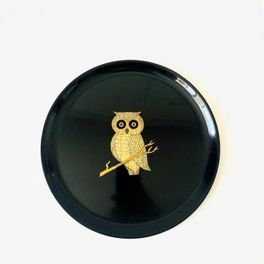 Vintage Couroc Owl Tray 
