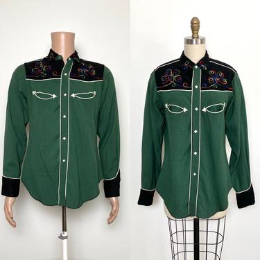 福袋安いいね半額ストア Vintage Snap Pearl Unisex Cowboy 1950s Shirt Western 1950s トップス