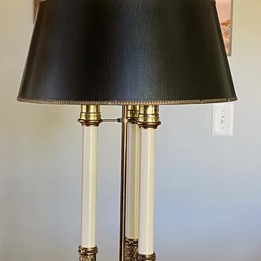 vintage Stiffel solid brass table lamp, three way Stiffel torch