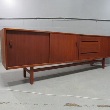 Midcentury Swedish Long Sideboard Credenza by Nils Jonsson for Hugo Troeds