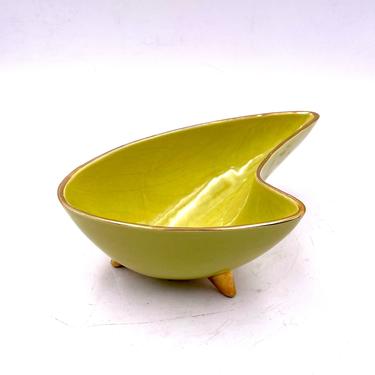 American Mid Century Atomic Age Boomerang Bowl California Pottery