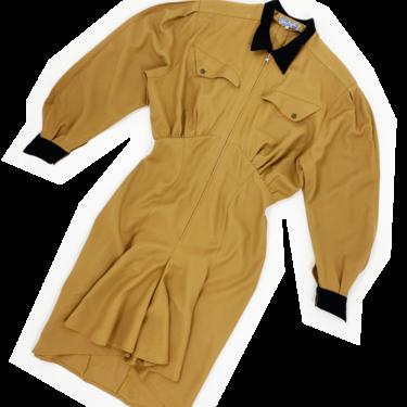 Thierry Mugler 80s batwing shirt dress