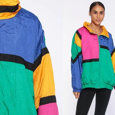 90s windbreaker plus size best sale