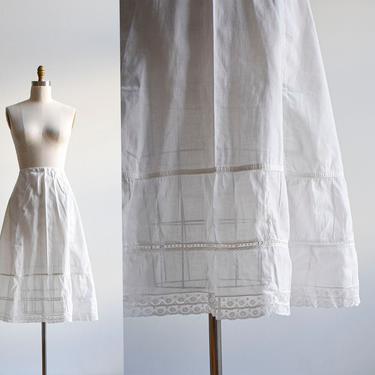 Edwardian White Cotton Underskirt 